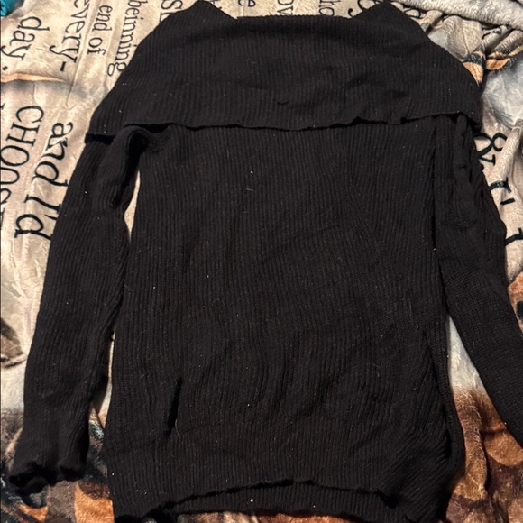 Maurices Black Off-Shoulder Sweater - Picture 5 of 5